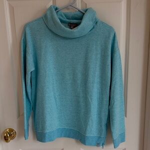 T by Talbots, sm petite, blue cotton polyester top. New w/tag